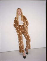 Beige velvet Romy pants