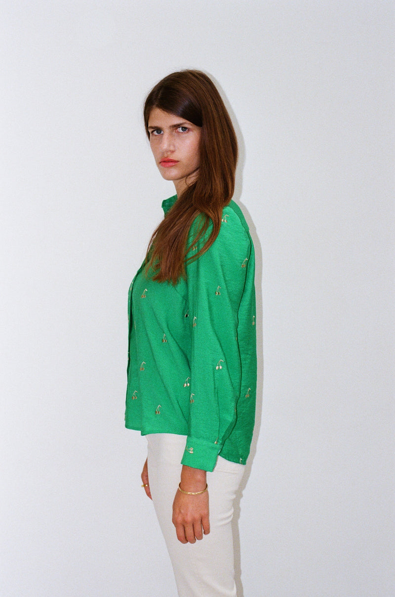 Chemise Vic vert émeraude