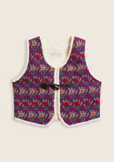 Gilet jacquard violet