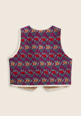 Gilet jacquard violet