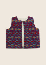 Gilet jacquard violet enfant