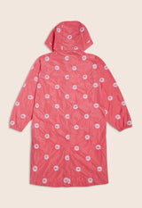 Embroidered pink raincoat